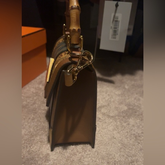 Casablanca Women's Brown
Jeanne Mini Logo Leather Shoulder bag - Picture 5 of 9